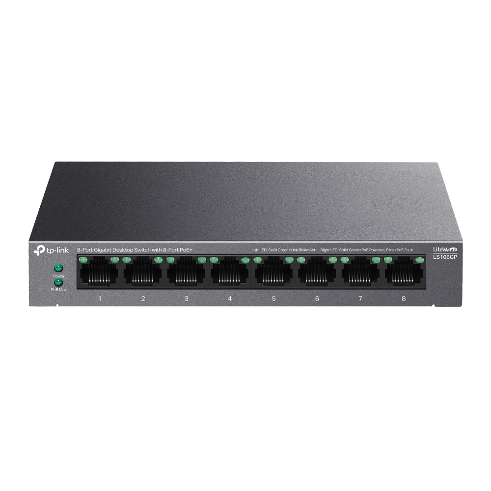 Network Switch TP Link Desktop LS108GP 8 PORT Gigabit With POE 8 PORT