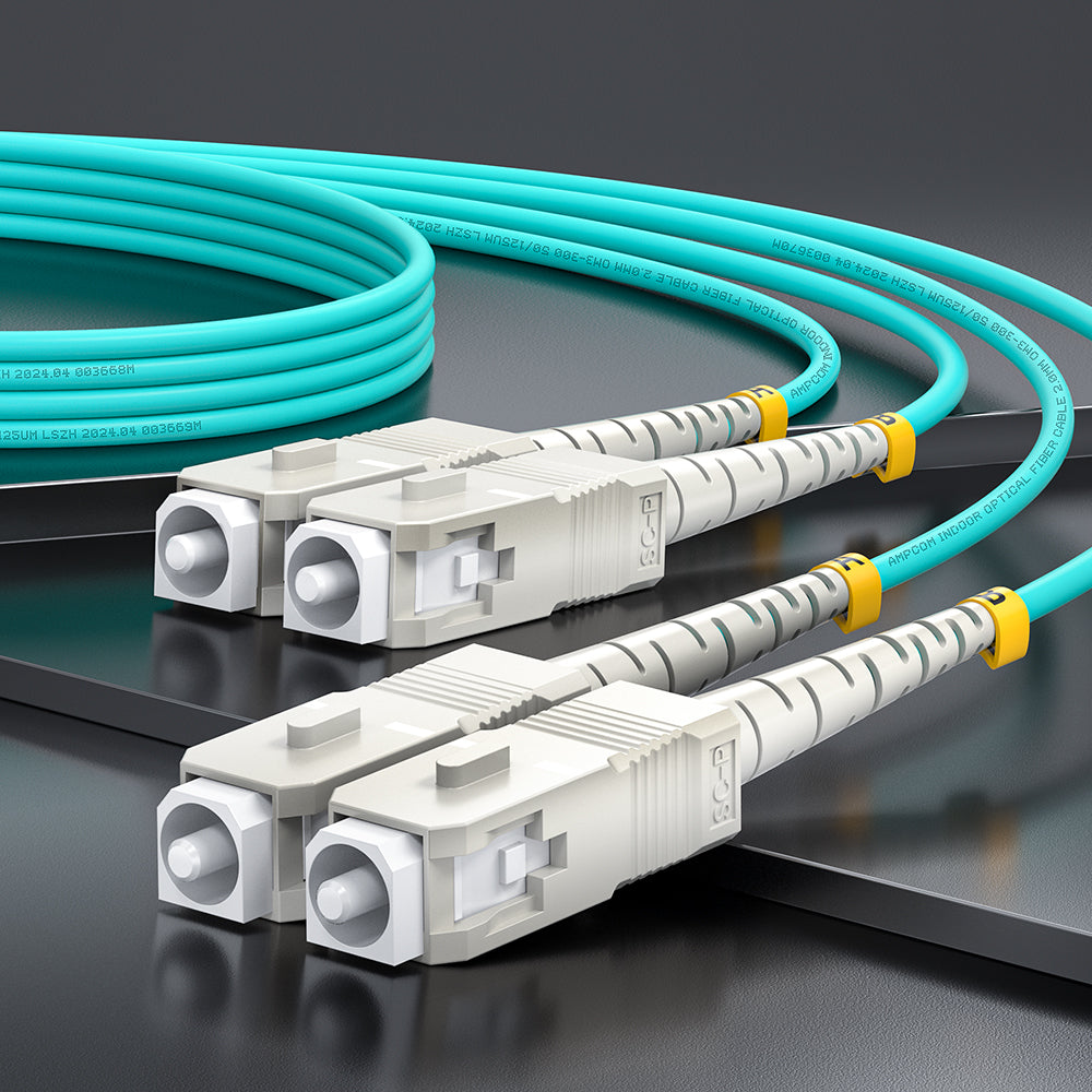 Apkr Fiber Optic Patch Cord SC SC OM3 Duplex MM 1.5M